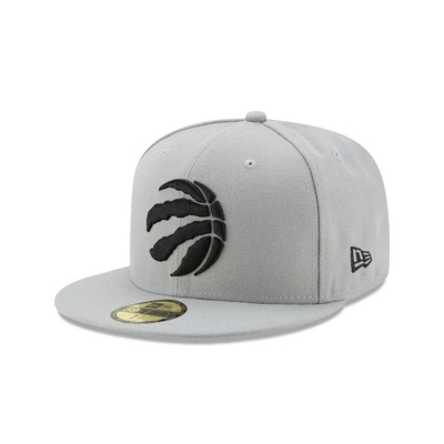 Grey Toronto Raptors Hat - New Era NBA Team Color 59FIFTY Fitted Caps USA1462798